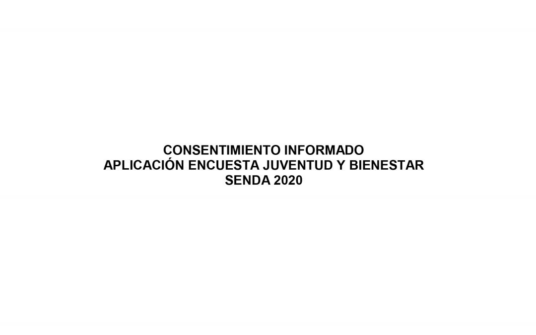 «consentimiento informado aplicación de encuesta bienestar y juventud»
